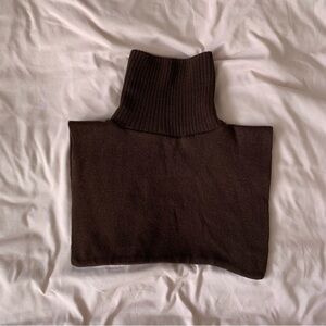 Women's Brown Turtleneck Sweater Insert